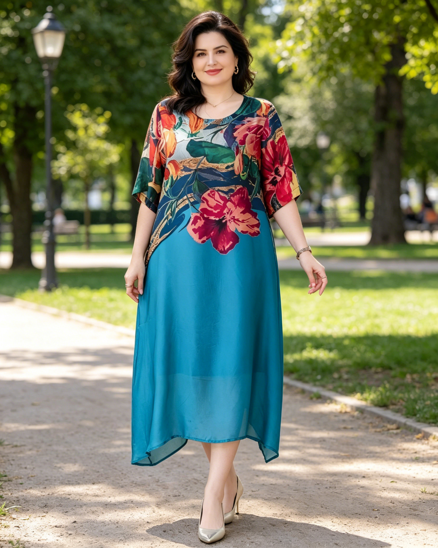 👗Eleganckie sukienki damskie w kwiaty w dużych rozmiarach