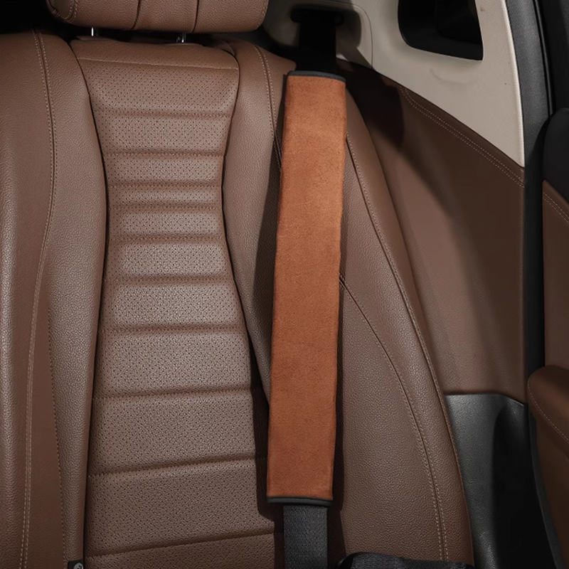 Κάλυμμα ζώνης ασφαλείας SilkLeather - προστασία λαιμού και επιλογή λογότυπου-GR