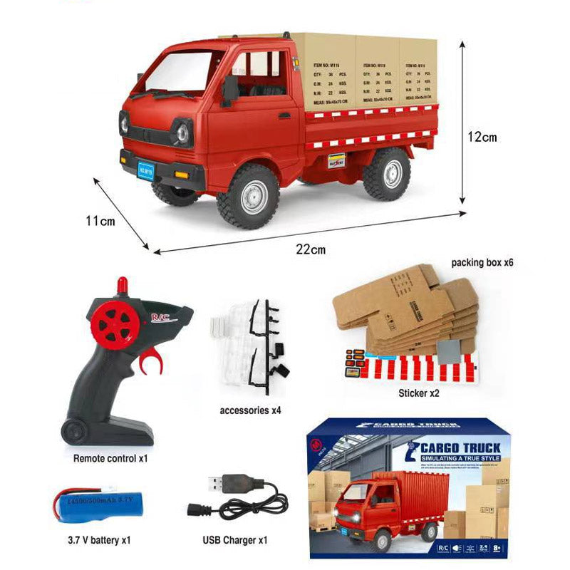 🔥🎁 Zabawka w postaci ciężarówki kontenerowej, zdalnie sterowanej i ładowalnej 🎮🚚