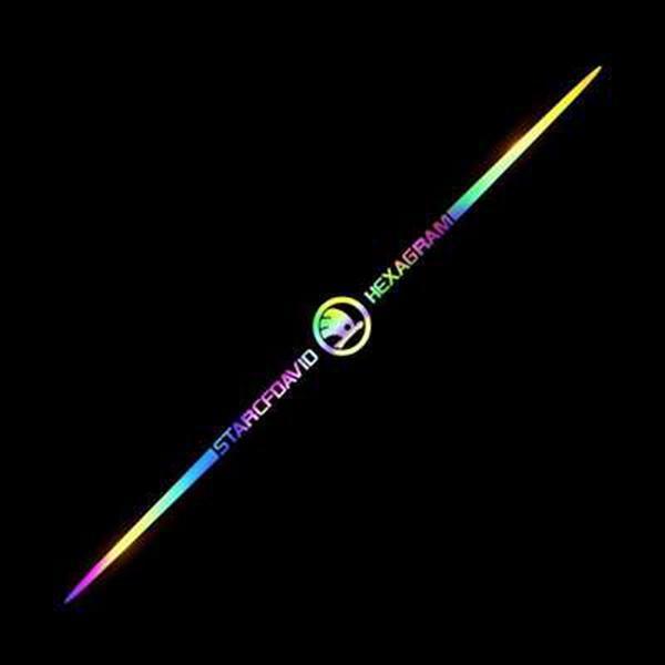 Αυτοκόλλητα αυτοκινήτου 3D με πολύχρωμες αντανακλάσεις λέιζερ 4 τεμάχια-GR