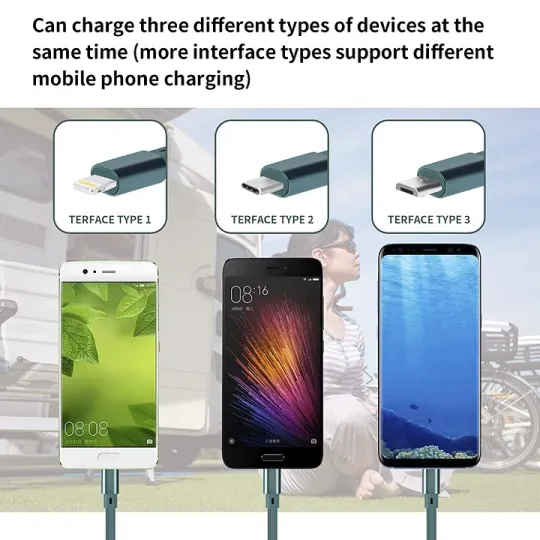 3 σε 1 ανασυρόμενο καλώδιο δεδομένων αυτοκινήτου + δωρεάν φορτιστής αυτοκινήτου-GR