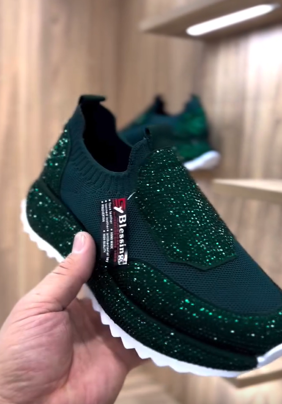 Μοντέρνα, καθημερινά αθλητικά παπούτσια με κρύσταλλα-GR