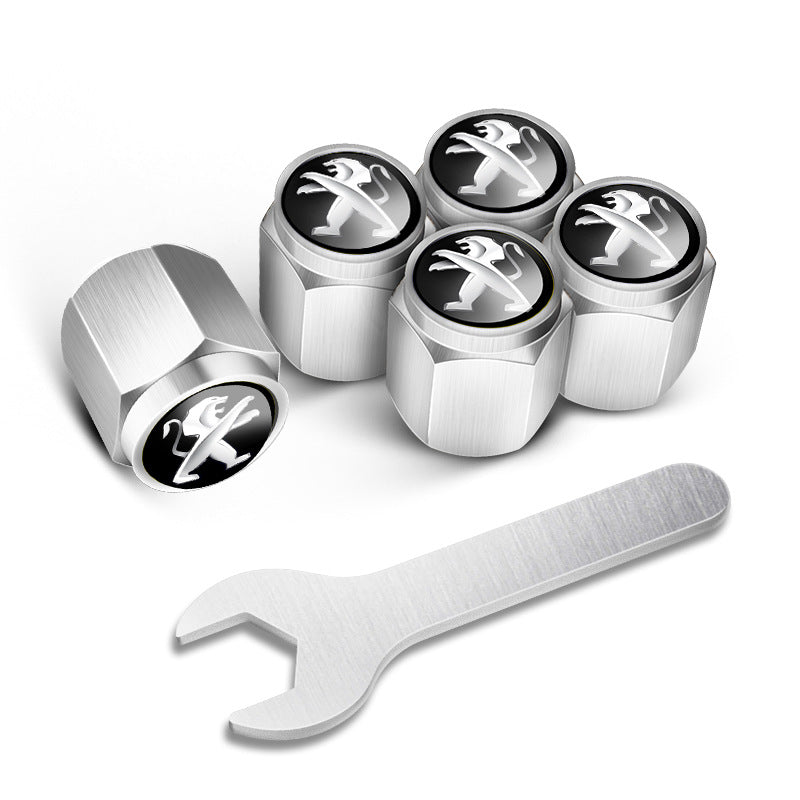 🔥Καπάκια βαλβίδων για ελαστικά αυτοκινήτου (5 τεμάχια + 1 κλειδί)-GR