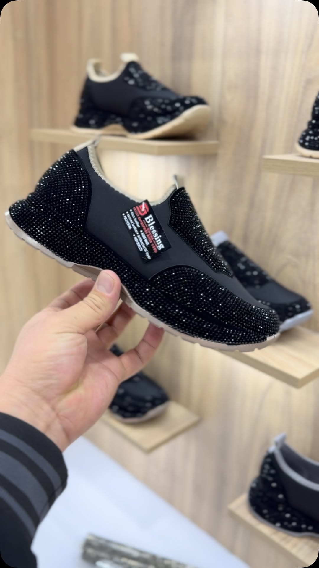 Madingi, kasdieniai sportbačiai su kristalais-LT