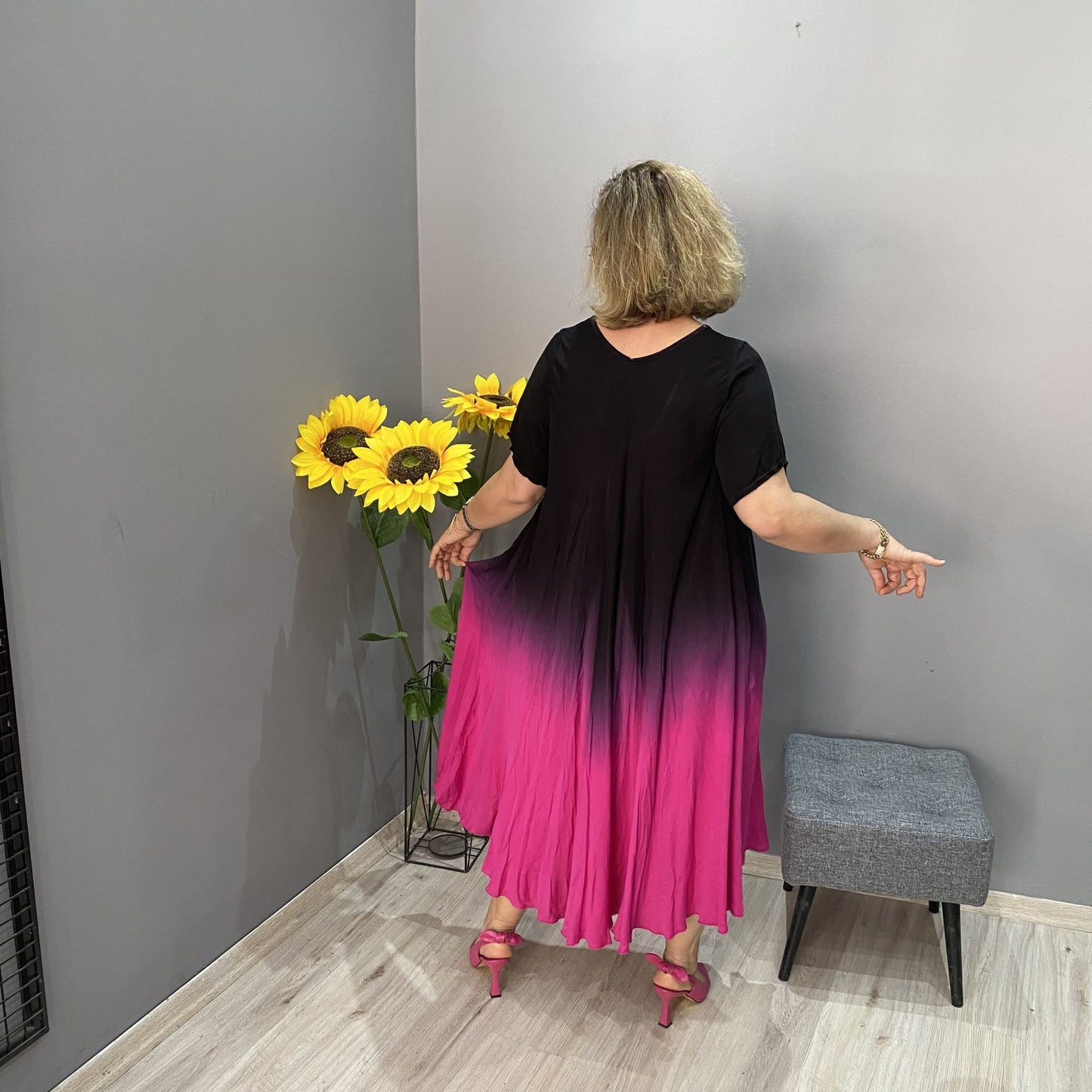 👗 Talijanska casual maxi haljina s gradijentnom bojom