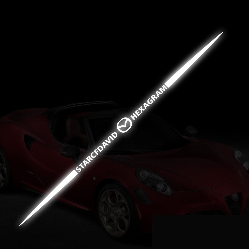 3D spalvoti lazeriu atspindintys automobilių lipdukai, 4 vnt.-LT