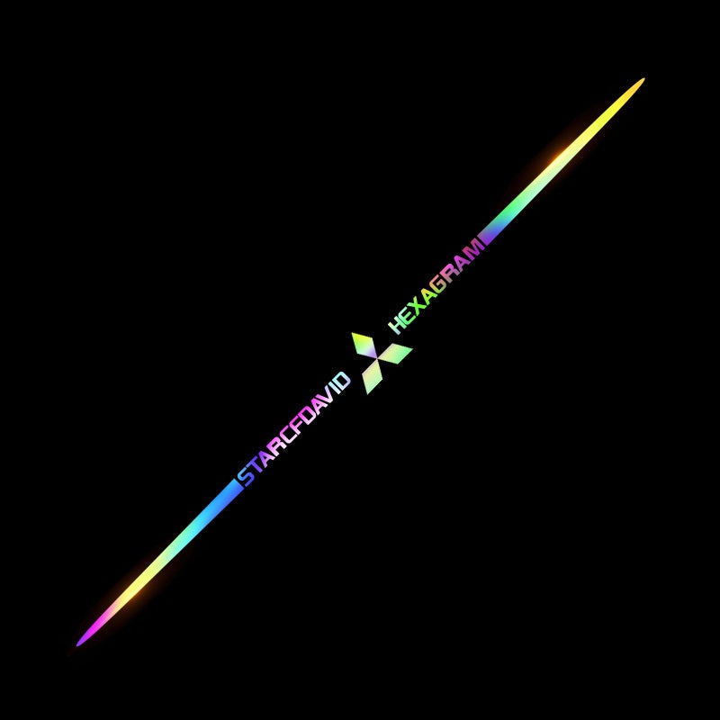 3D spalvoti lazeriu atspindintys automobilių lipdukai, 4 vnt.-LT