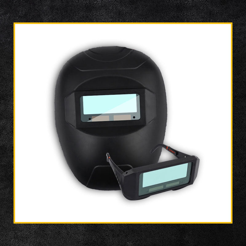 Ελαφριά ανθεκτική μάσκα συγκόλλησης 2 σε 1 και γυαλιά ασφαλείας-GR