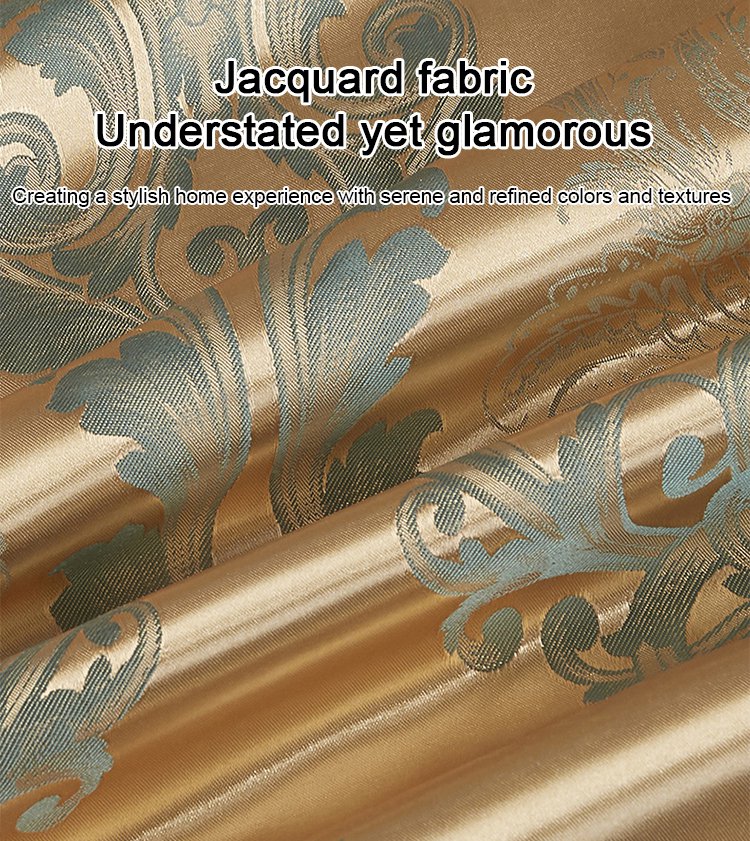 Euroopa luksuslik 4-osaline satiin-jacquard voodipesu komplekt