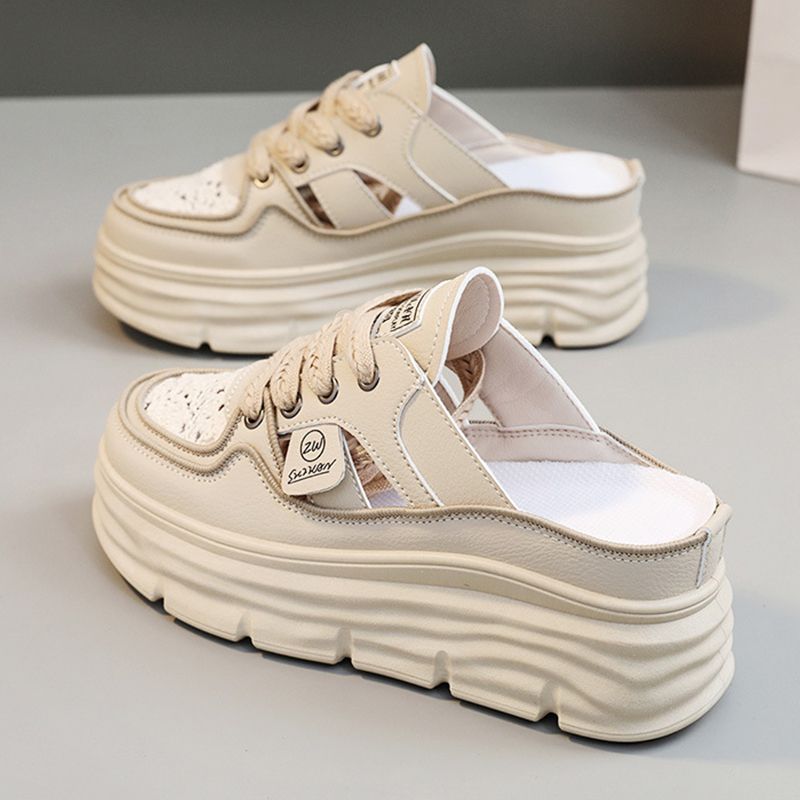 Ελαφρύ, αναπνεύσιμο παπούτσια με χοντρές σόλες για γυναίκες-GR