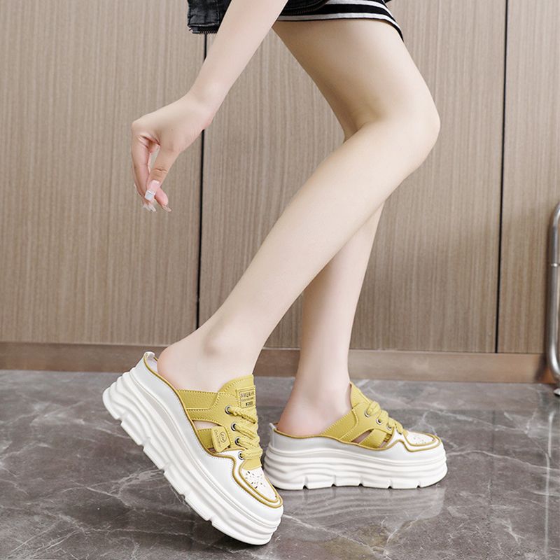 Ελαφρύ, αναπνεύσιμο παπούτσια με χοντρές σόλες για γυναίκες-GR