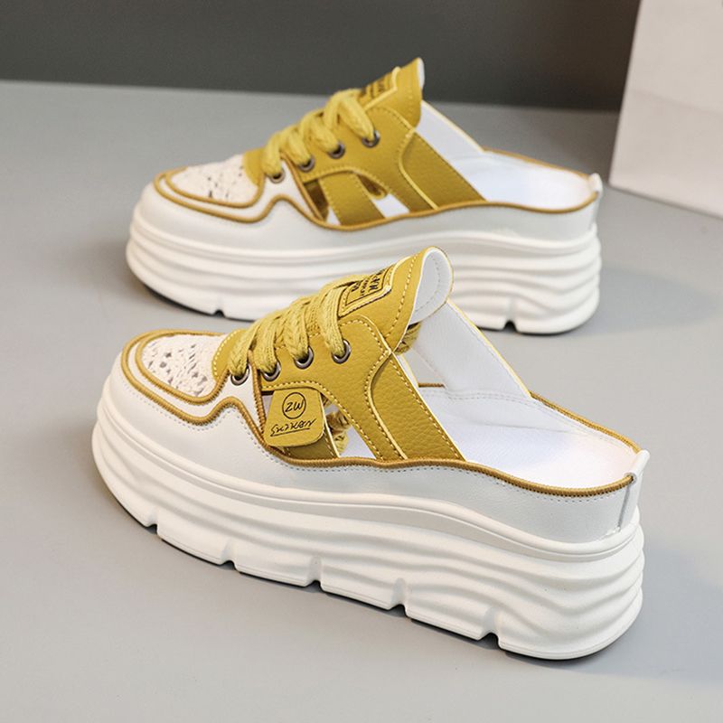 Ελαφρύ, αναπνεύσιμο παπούτσια με χοντρές σόλες για γυναίκες-GR