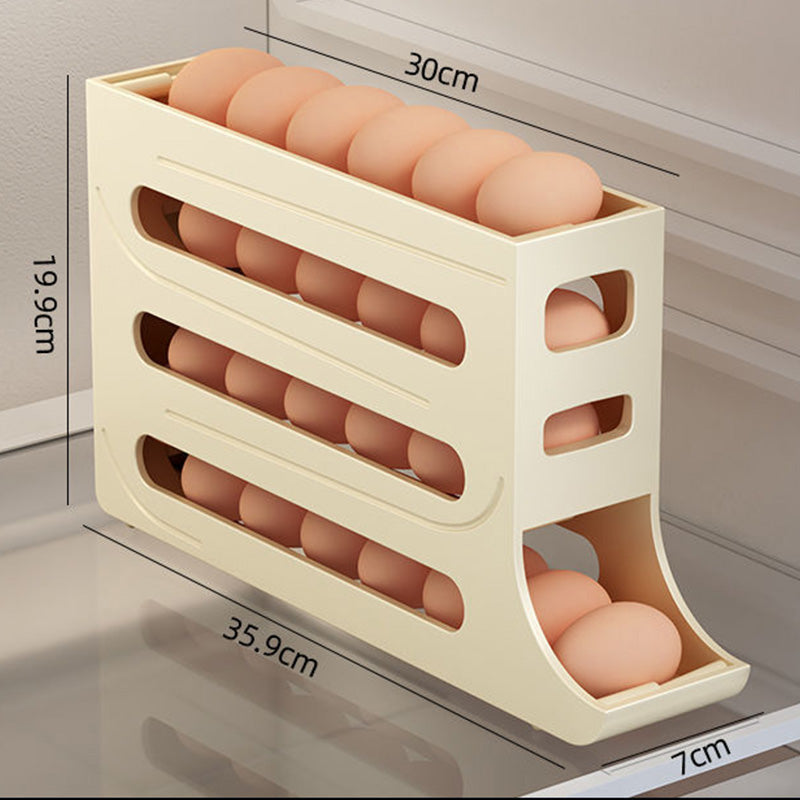 🥚4 pakopų pakreipiamas kiaušinių laikymo stovas-LT