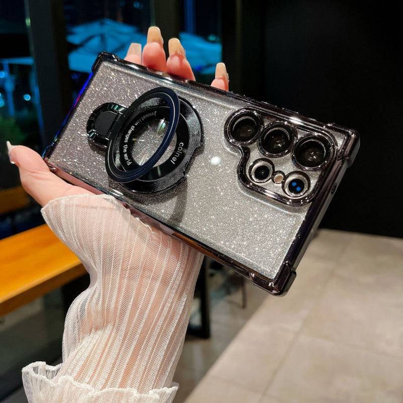 Magnetinio gradiento magnetiniai blizgučiai mobiliųjų telefonų dėklai, skirti Samsung S22/23/24-LT