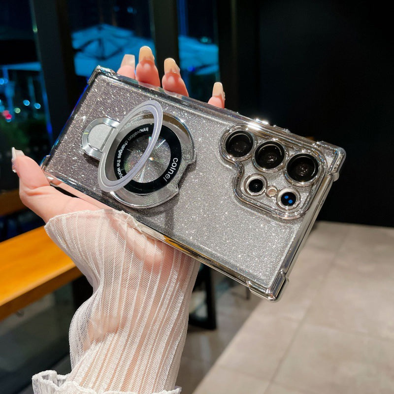 Θήκες κινητών τηλεφώνων Magnetic Gradient Magnetic Glitter για Samsung S22/23/24-GR