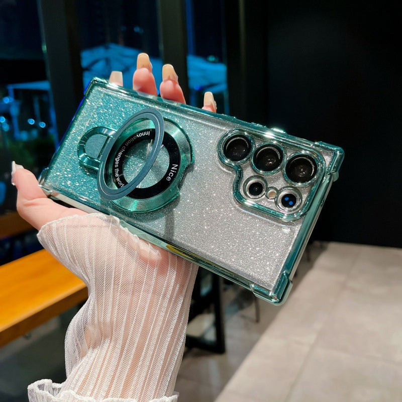 Θήκες κινητών τηλεφώνων Magnetic Gradient Magnetic Glitter για Samsung S22/23/24-GR