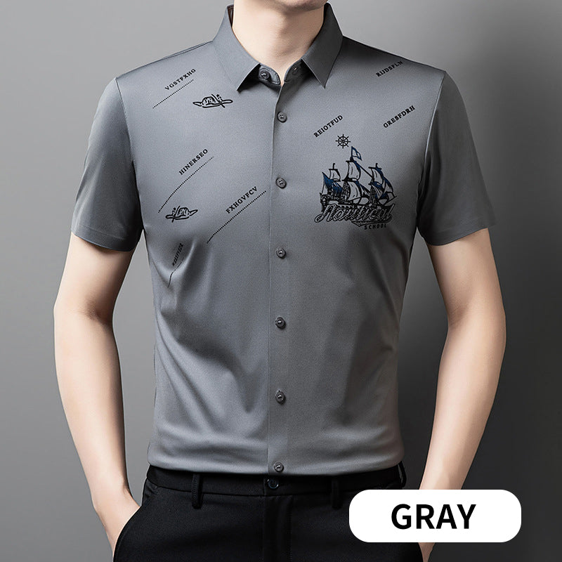 👔Camisa business de manga corta para hombre con botones.-SP