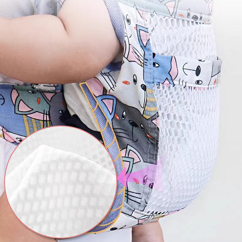 👶Wielofunkcyjne nosidełko dla dziecka mocowane na klatce piersiowej, z dwoma pasami naramiennymi