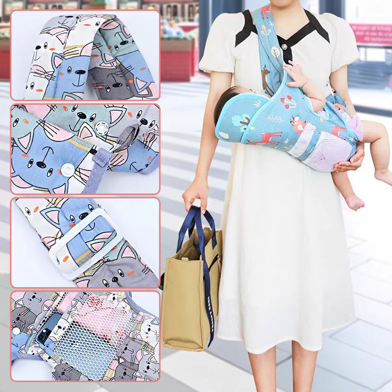 👶Wielofunkcyjne nosidełko dla dziecka mocowane na klatce piersiowej, z dwoma pasami naramiennymi