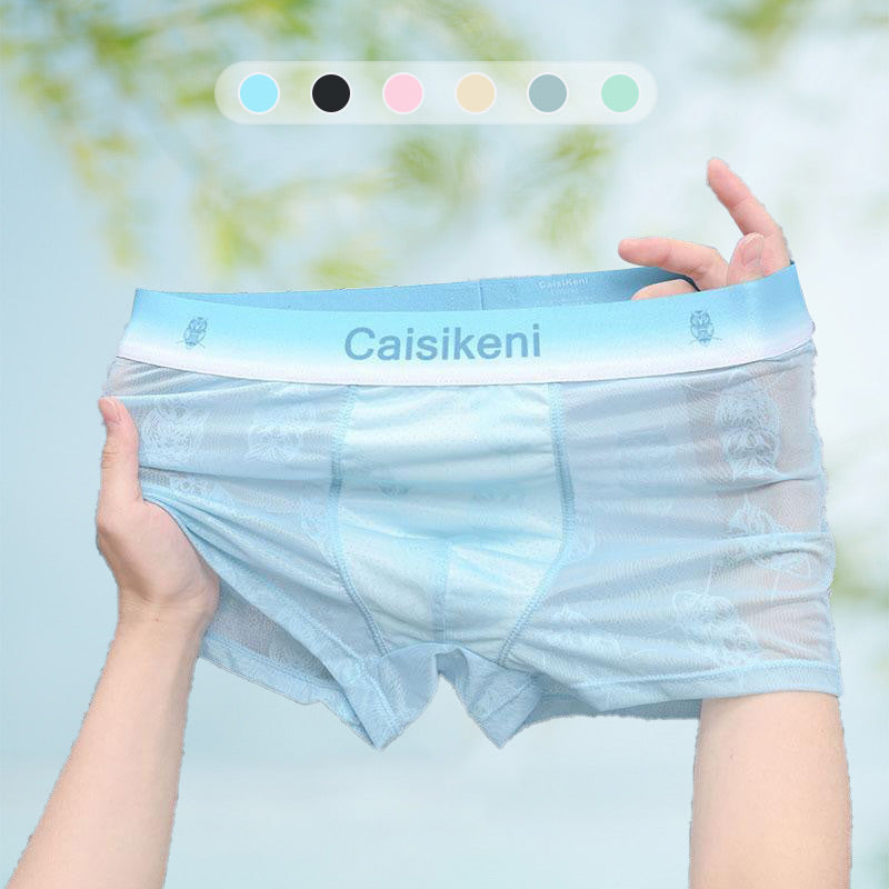 🎁Compre 1 y obtenga 2 free🎁 Calzoncillos tipo boxer refrescentes y transpirables para hombre con cintura elástica-ES