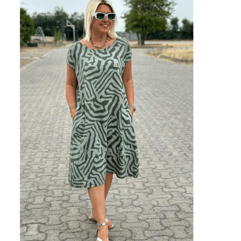 🎁2025 Bohemian Vintage drukowane sukienki casualowe👗