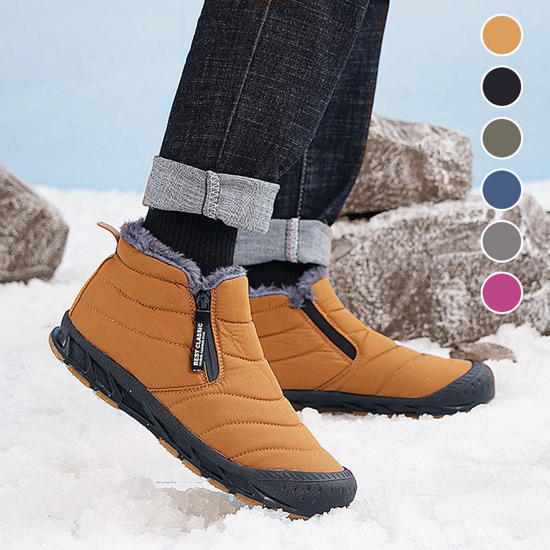 Botas de nieve impermeables y cálidas de invierno con forro de piel sintética.-ES