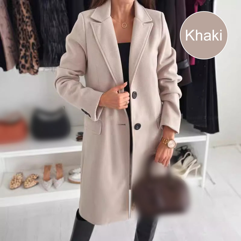 🔥Rudens ir winters karshti modely🔥, elegantné dámske ilgas pasiūtas švarkas-LT