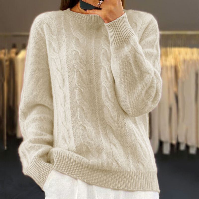 Ciepły sweter damski w stylu vintage