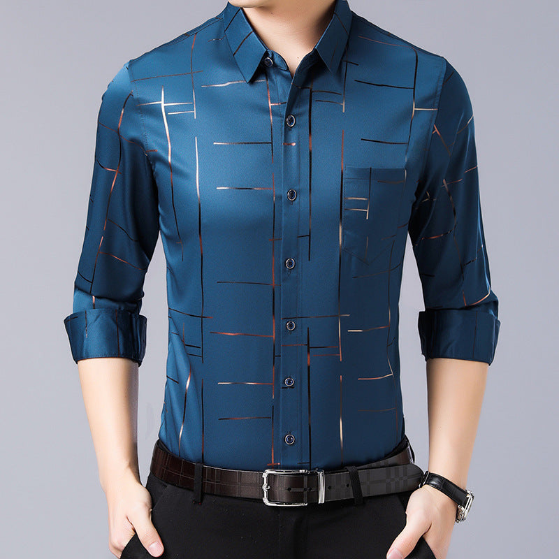 Camisa slim hombre sin plancha-ES