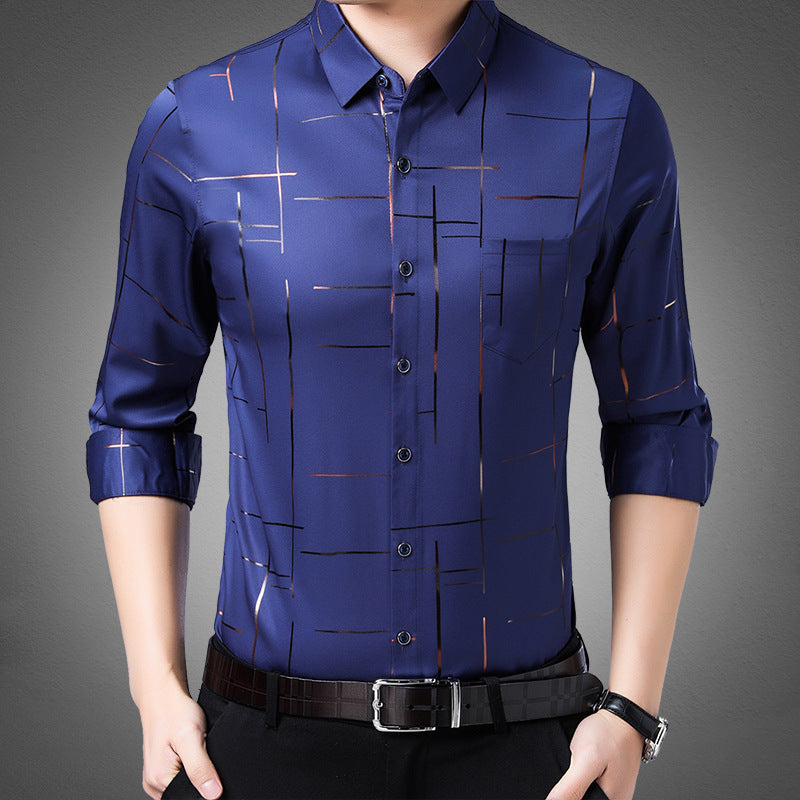 Camisa slim hombre sin plancha-ES