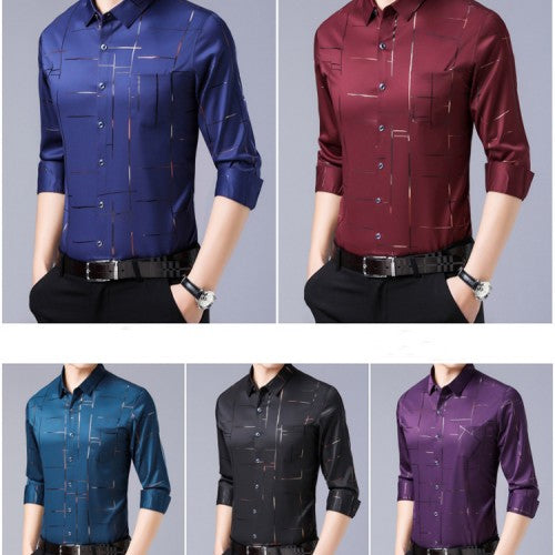 Camisa slim hombre sin plancha-ES