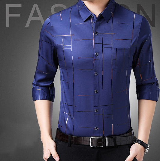 Camisa slim hombre sin plancha-ES