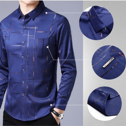 Camisa slim hombre sin plancha-ES