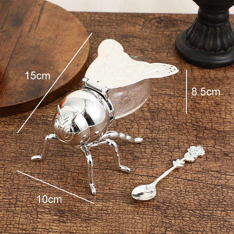 🍯Kūrybiškas bitės formos retro medaus indelis-LT