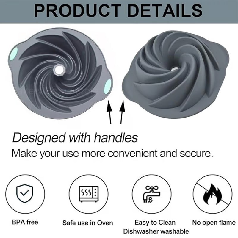 Silikono torto formelių rinkinys lengvam kepimui-LT