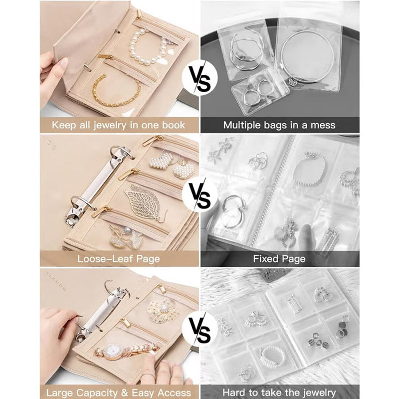 Elegancka przenośna torba do przechowywania biżuterii w kratkę