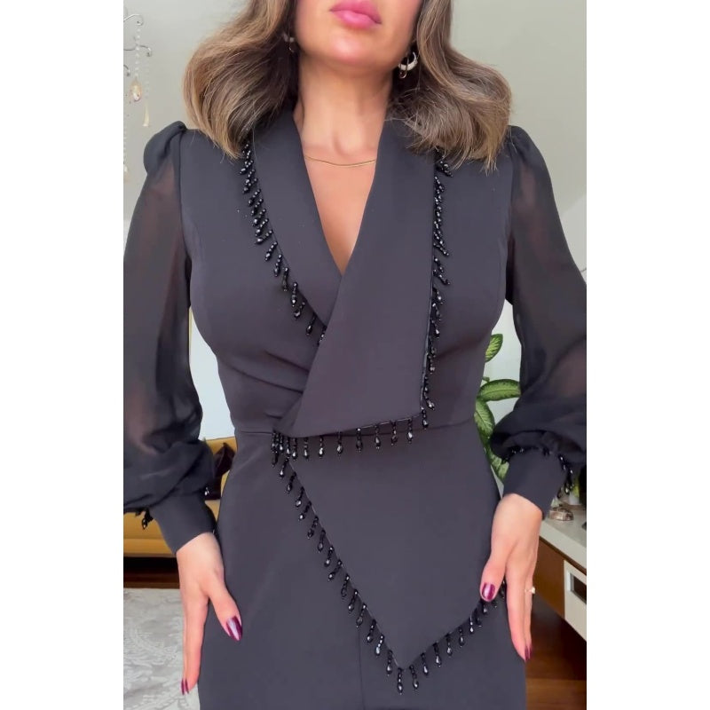 Dámska súprava širokých sieťovaných nohavíc a nohavíc-SK