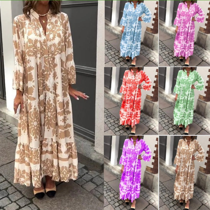 【🌷S-4XL】🌸Damska sukienka z długim rękawem