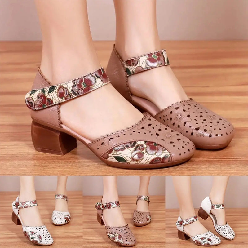 Patogūs moteriški vintažinio stiliaus sandalai-LT