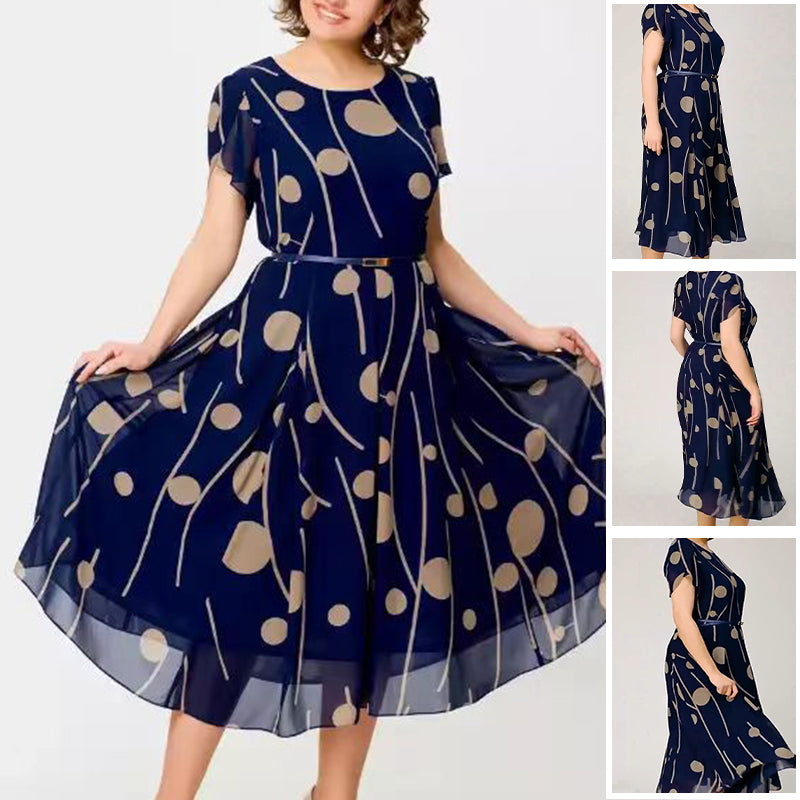 ✨Modna sukienka w duże kropki plus size