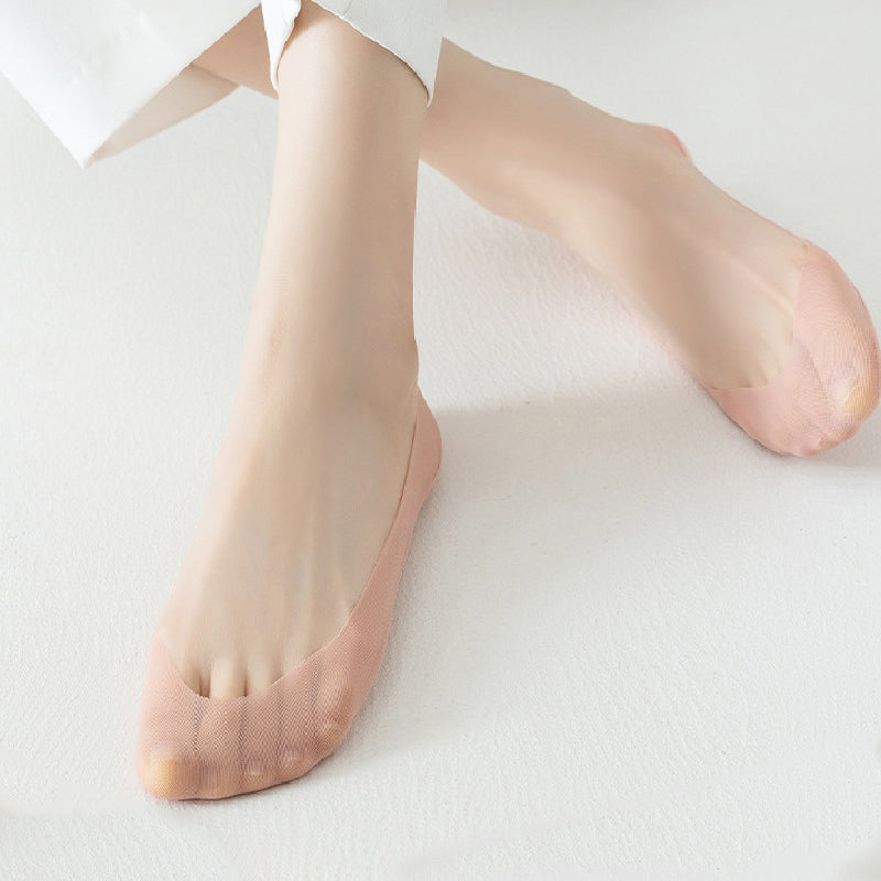 🔥Καλοκαιρινές Εκπτώσεις 🔥 Γυναικείες Διαφανείς Κάλτσες με Χαμηλό Κόψιμο και Αόρατο Δίχτυ-GR