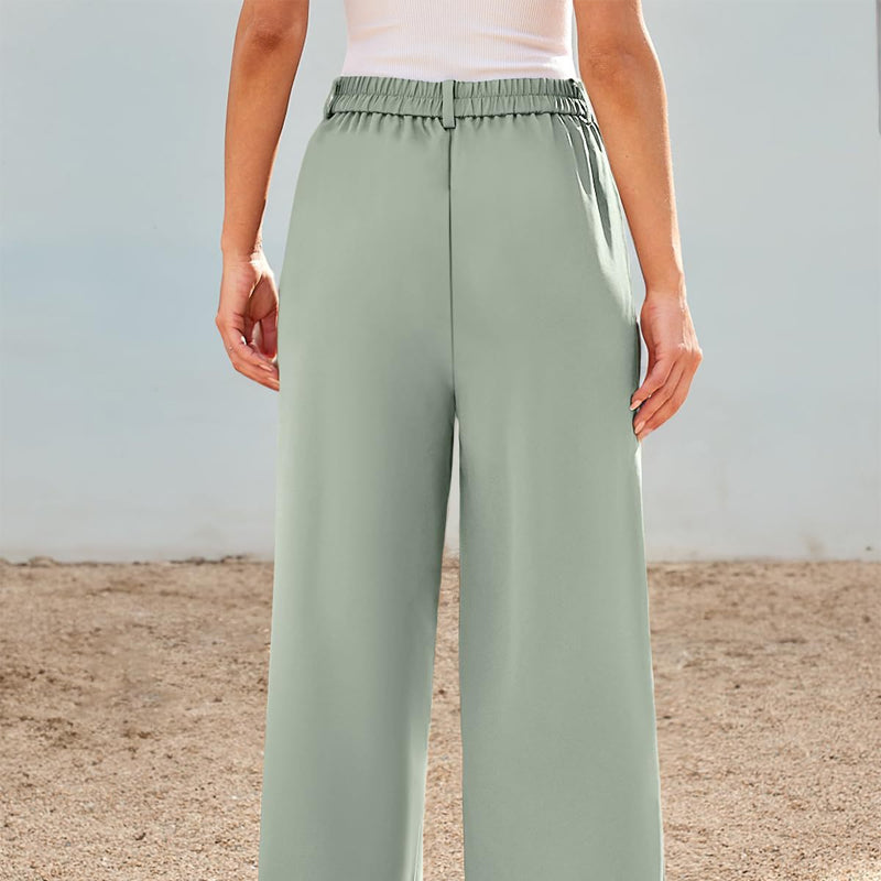 🌸Damskie spodnie z wysokim stanem i prostymi nogawkami👖