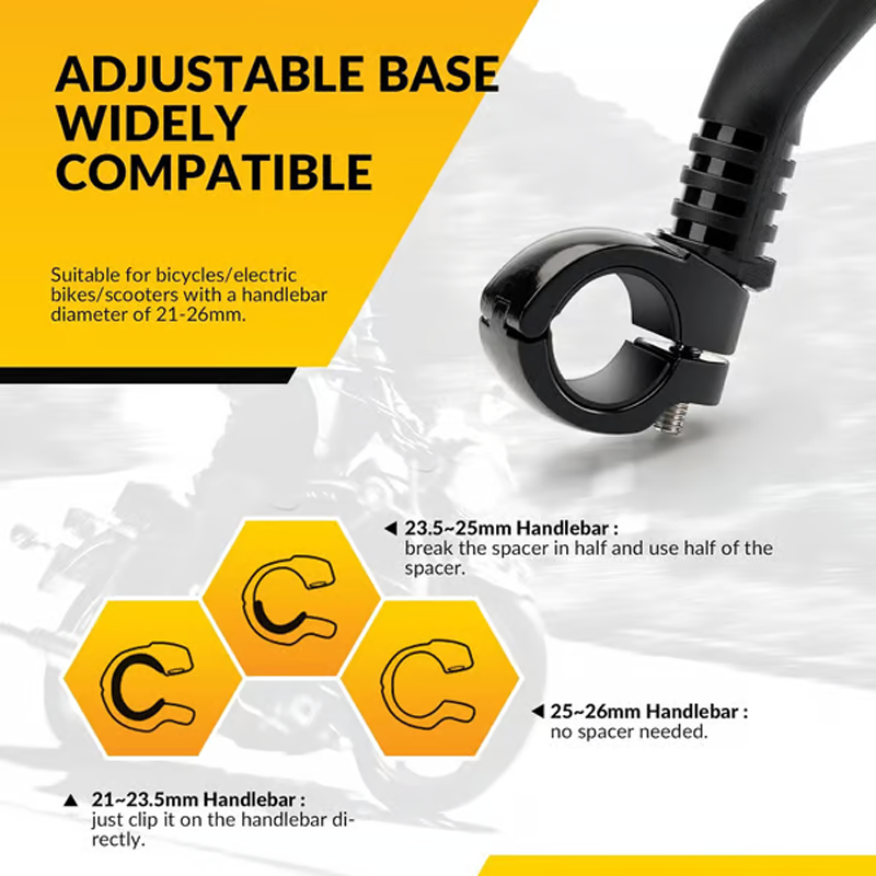 Ρυθμιζόμενος περιστρεφόμενος καθρέφτης οπισθοπορείας ποδηλάτου 360 μοιρών-GR