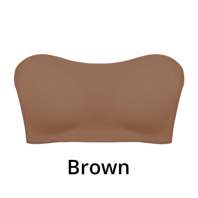 🔥👙Γυναικείο σουτιέν χωρίς τιράντες, αντιολισθητικό, με σταυρωτό κούμπωμα στο πλάι-GR