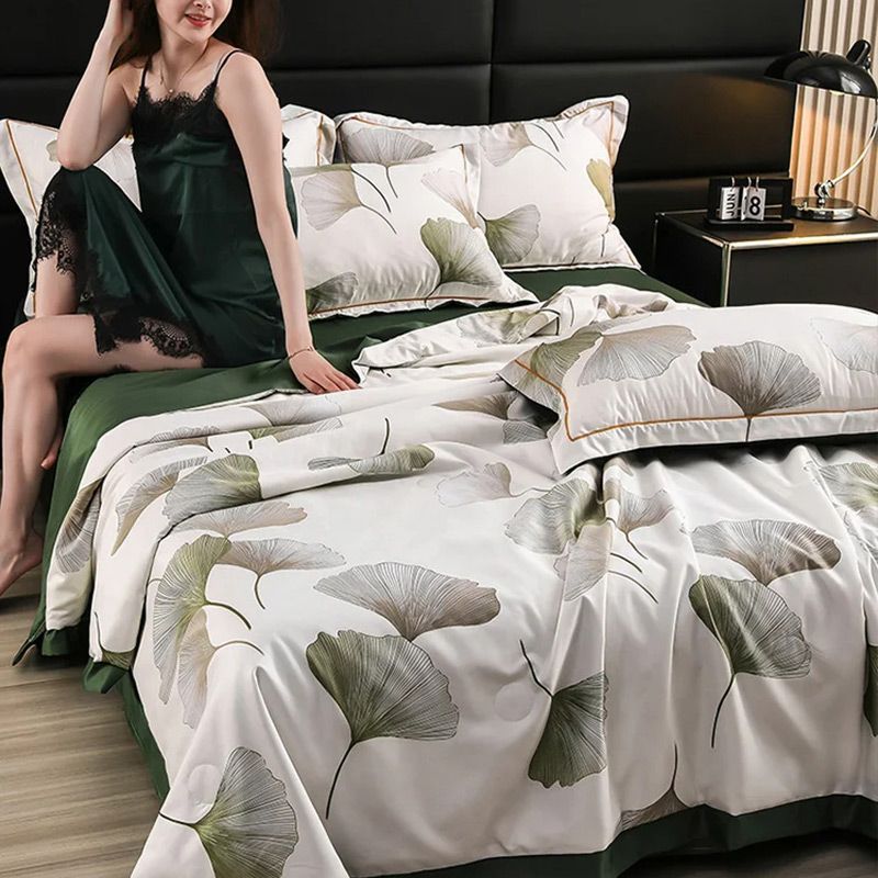 🎈✨Skalbiama, ledinė, kvėpuojanti vasarinė antklodė 4 dalių komplekte-LT