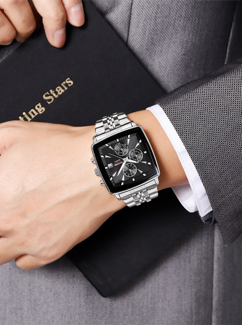 ⌚Daugiafunkcis vandeniui atsparus kvarcinis laikrodis vyrams-LT