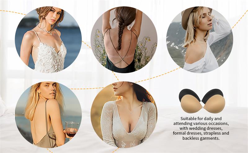 👙 Niewidoczny biustonosz samoprzylepny typu push-up