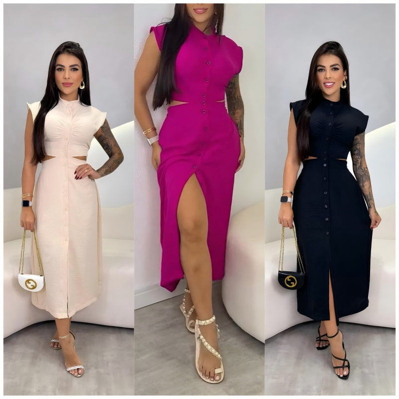 【S-2XL】👗Elegancka sukienka damska z rozcięciem