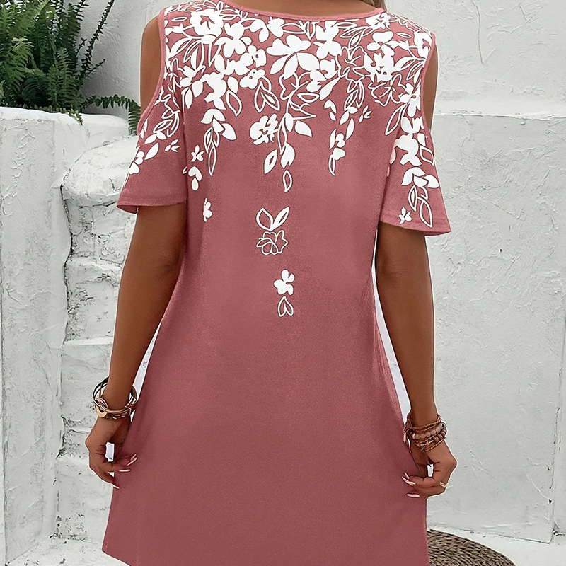 🌼【S-2XL】Sukienka midi z kwiatowym nadrukiem i wyciętymi rękawami