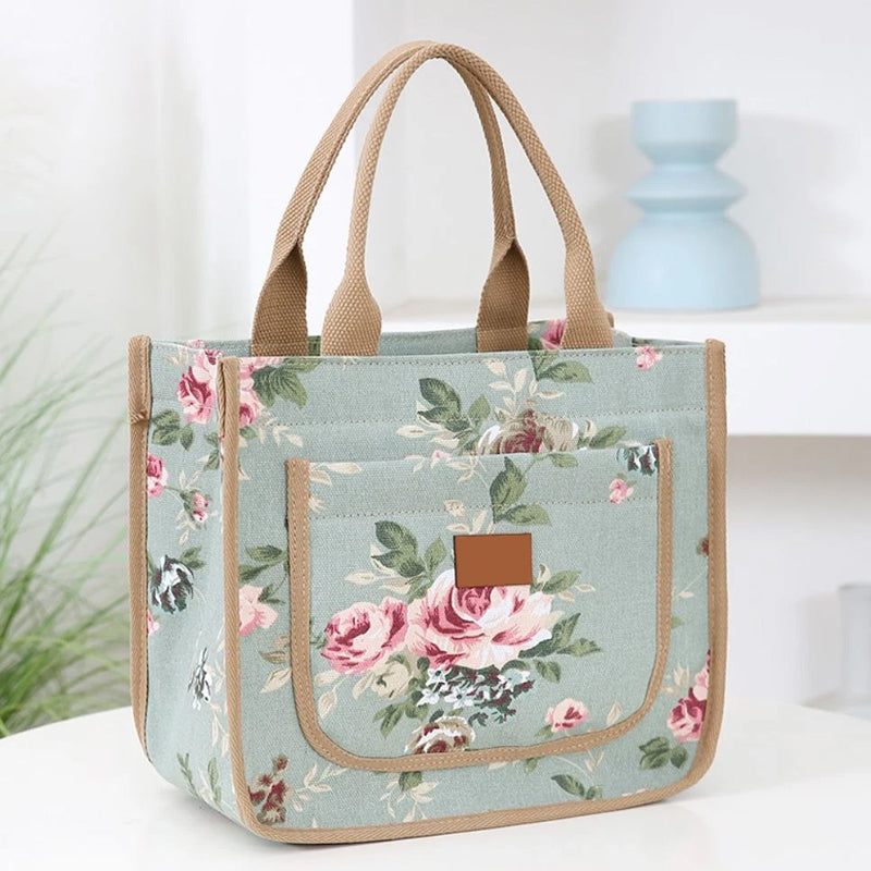 🌺Gėlėmis margintas pietų krepšys moterims-LT